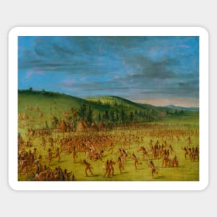 Ball-play of the Choctaw - Ball Up by George Catlin Sticker